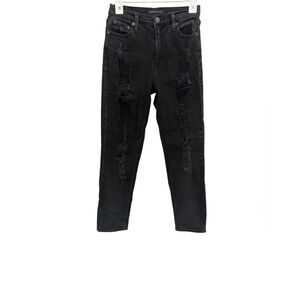 Aeropostale Black Distressed Mom Jeans